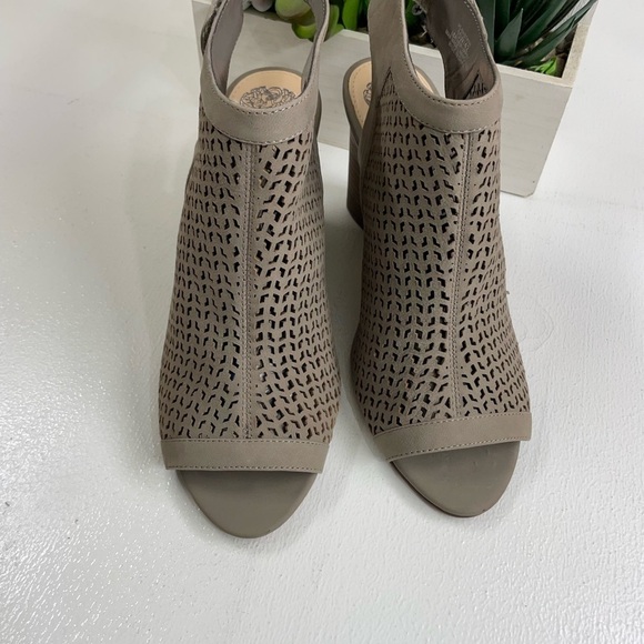 Vince Camuto Tan Peep-Toe Heels - Picture 2 of 7